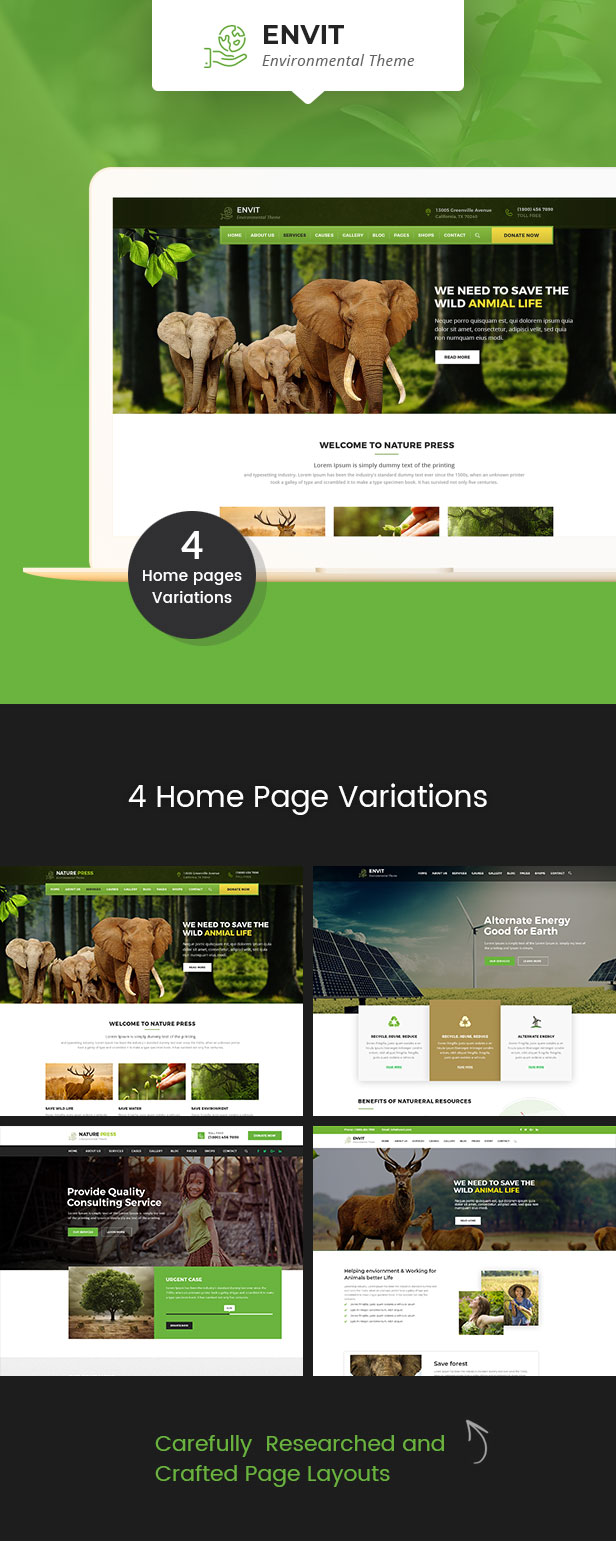 Envit – An Environmental WordPress theme - 1