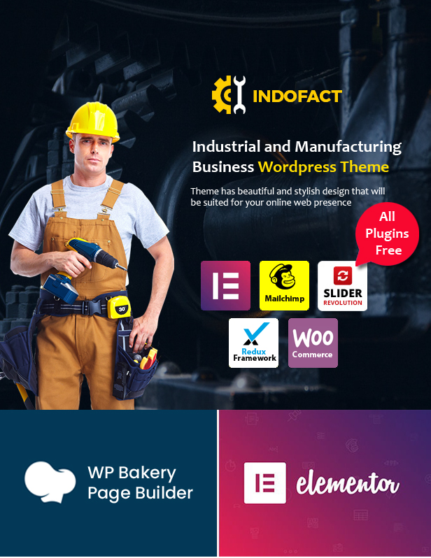 Indofact - Industry and factory WordPress Theme - 1