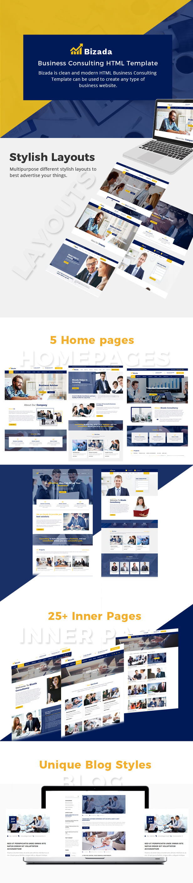 Bizada – Business Consulting HTML Template - 1